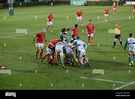 Teams In A Maul In A Match Between Munster And Benetton In Treviso