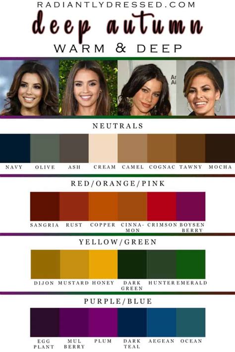 Deep Autumn Color Palette Capsule Wardrobe And Ultimate Guide At Radiantly Dressed