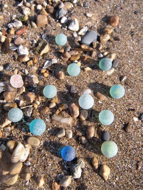 Lake Michigan Beach Glass Marbles Beach Sea Glass Mexico Frosted Blue Green Sand Tumbled