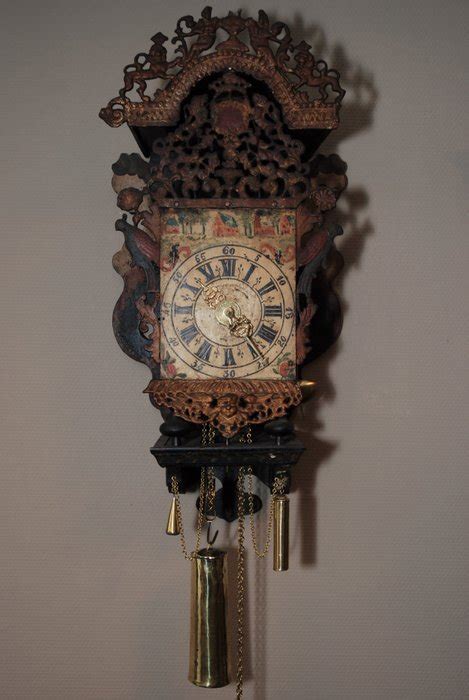 Frisian Chair Clock Hout Messing Eerste Helft 19e Eeuw Catawiki