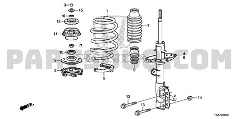 4 STEERING BRAKE SUSPENSION Honda JAZZ General 17T5AF01 Parts