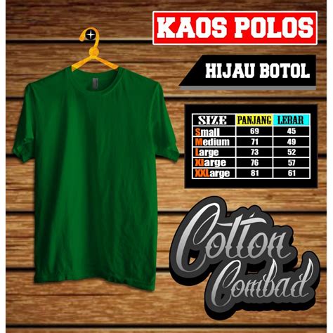 Jual Kaos Polos Hijau Armykaos Cottoncotton Combadkaos Satuankaos