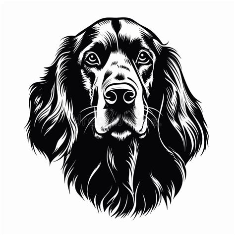 Dog Head Logo Vector Eps. Dog Head Black White Illustration. Dog Head ...