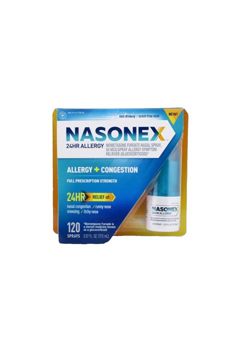 Nasonex 24hr Non Drowsy Allergy Congestion Mist 120 Sprays Free Shipping Ebay