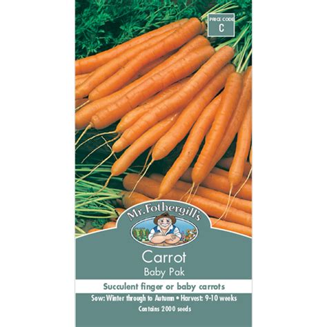 Mr Fothergills Baby Pak Carrot Vegetable Seeds Bunnings Australia