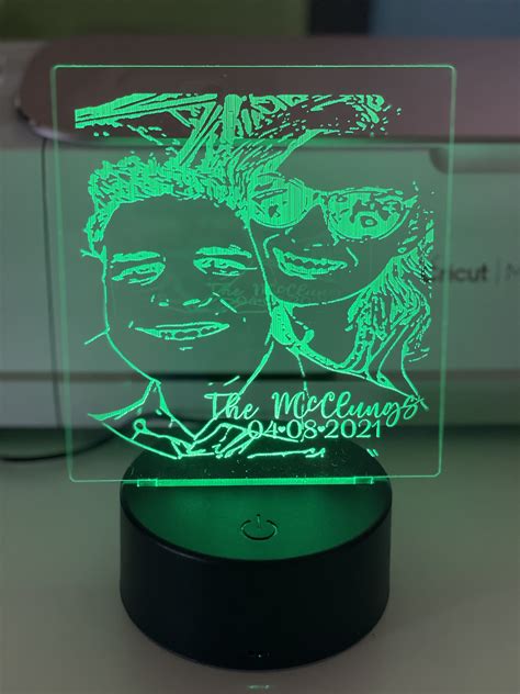 Engraving A Photo Onto Acrylic With Led Lights Creative Fabrica