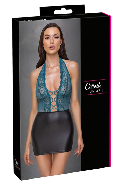 Cottelli Sexy Kant Wetlook Mini Jurkje Cocolamar Be