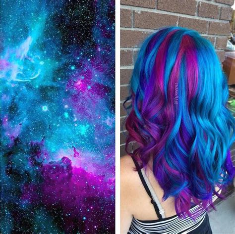 Galaxy Hair Trend Is Bringing The Cosmic Beauty Of The Universe To Hair Galaxy Hair Color