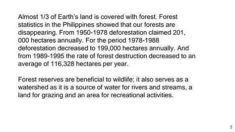 SOLUTION: Understanding philippine forestry deforestation and its ...