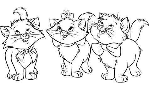 Three little cats - The Aristocats Coloring Pages for Kids | Disney ...