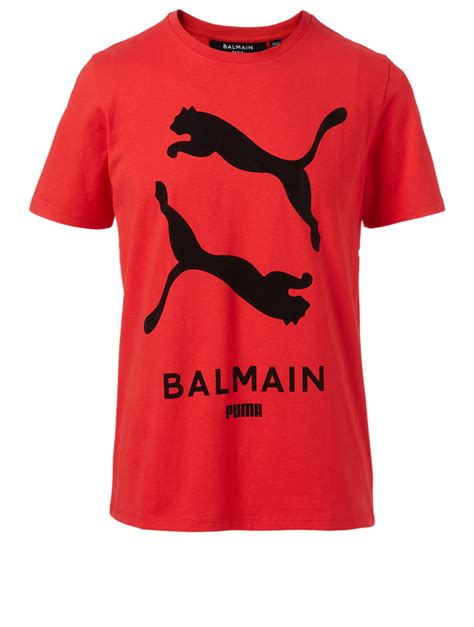 Puma X Balmain Cotton Graphic T Shirt Holt Renfrew Canada