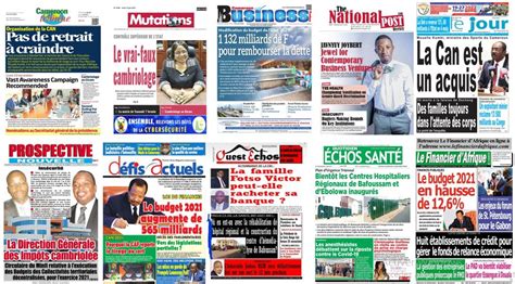 Cameroun La Revue De Presse Du Jeudi Juin Lebledparle