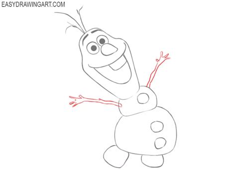 How To Draw Olaf Easy Drawing Art