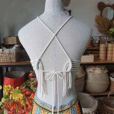 Vintage Bikini Extreme Bikini Top Macrame Sexy Bikini Gifts For Girlfriend Etsy