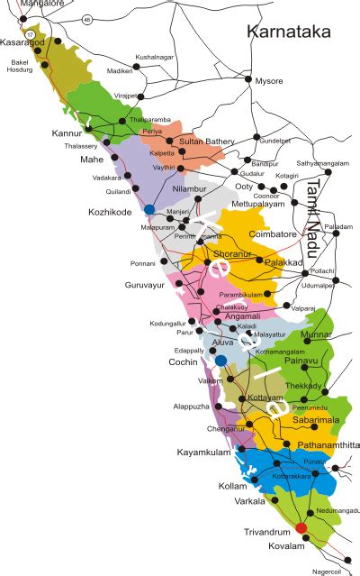 Kerala Map Kerala Tourist Map Road Map Distances Hot Sex Picture