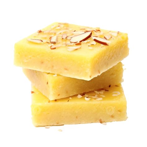 Yellow Badam Burfi Indian Food Festival Png Transparent Image And