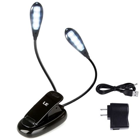 LE Rechargeable Desk Lamp, Table Lights, 8 LED Portable Music Stand ...