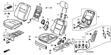 81527 SJA A12 Genuine Acura Pad Left Front Seat Back