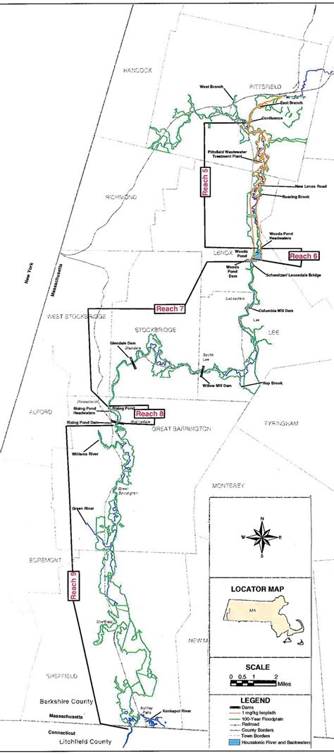 Maps of the Housatonic River | Housatonic PCB Cleanup Options