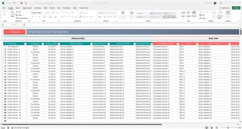 Plantilla de directorio de Excel Plantilla de lista de Etsy México