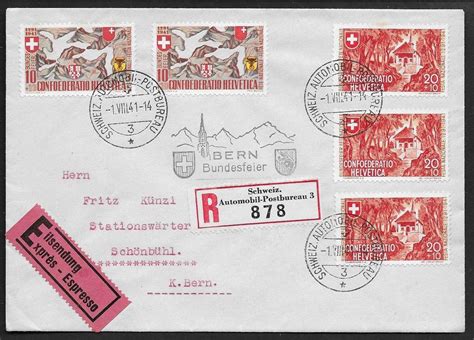 1941 R Exp Brief O BERN 1 VIII Bundesfeier Fankatur Ab 1 Kaufen