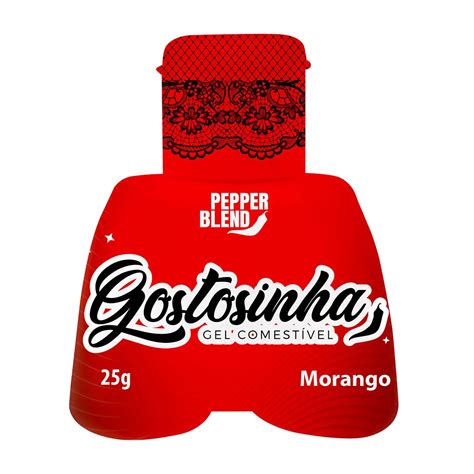 Comprar Gostosinha Gel Comestível Morango 25gr Pepper Blend Maria Sacoleira Lingerie