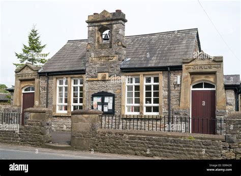 Victorian stone school building Sawley, Lancashire, England UK Stock Photo: 69349583 - Alamy