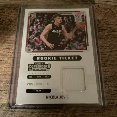 2022 23 PANINI CONTENDERS Nikola Jović Rookie Tickets Patch EUR 1 15