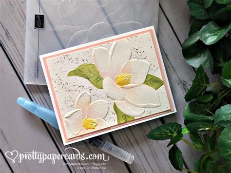 Watercolored Dry Embossing Using The Stampin Up Magnolia D Embossing