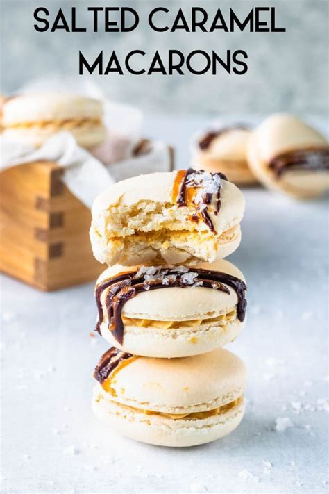 Salted Caramel Macarons Recipe Macaroon Recipes Salted Caramel