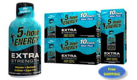 5 Hour Energy Shots Extra Strength Blue Raspberry Flavor 193 Oz 30 Count Ebay