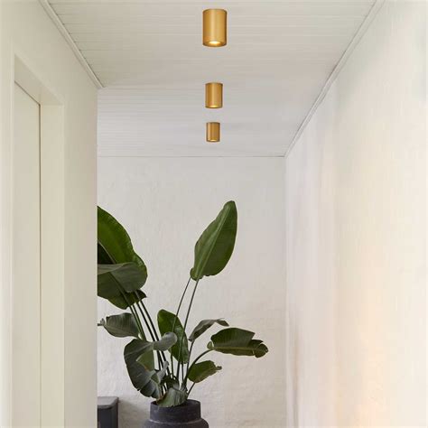 Stylish NYX Ceiling Light In Matte Brass LOOM Design