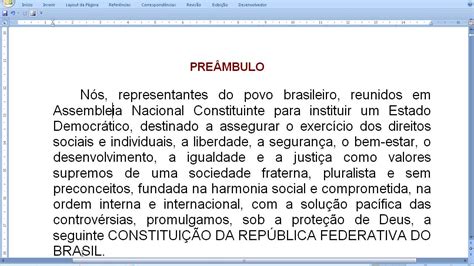 Pre Mbulo Da Constitui O Federal De