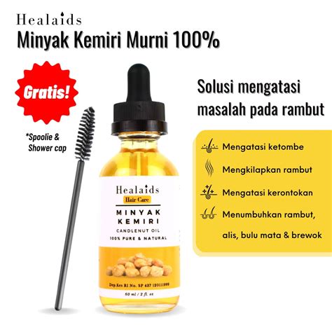 Jual Healaids Minyak Kemiri Murni Asli Penumbuh Rambut Rontok Dan Botak