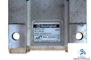 Bonfiglioli W U P B B Worm Gearbox Platinum International