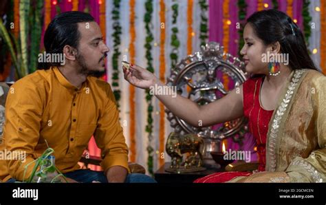 Indian Families Celebrating Raksha Bandhan Festival A Festival To