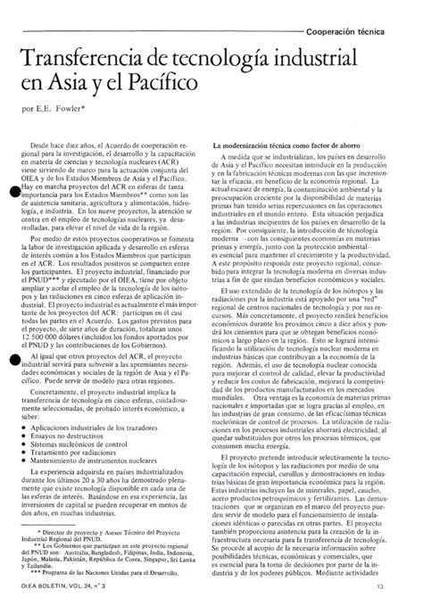 PDF Cooperación técnica Transferencia de tecnología industrial