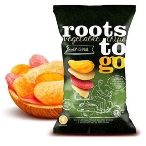 Chips Mandioca E Batata Doce Roots To Go 45g Em Promoção Na Americanas