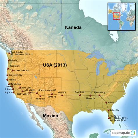 Stepmap Usa Landkarte F R Nordamerika