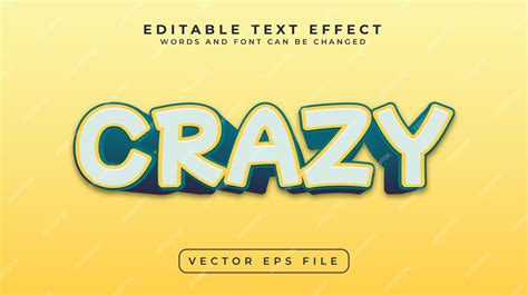 Premium Vector | Crazy text effect