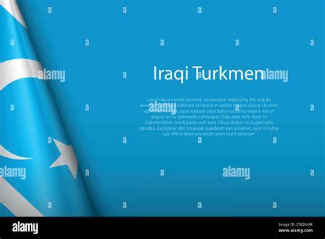 3d Flag Of Iraqi Turkmen Ethnic Group Isolated On Background With