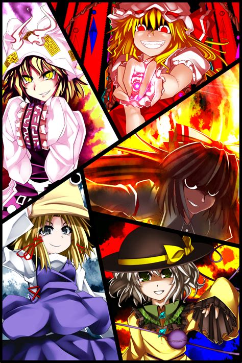 Flandre Scarlet Komeiji Koishi Fujiwara No Mokou Yakumo Ran And