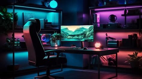 Premium AI Image | PC Desk Setup