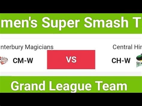 Women S Super Smash T Cm W Vs Ch W Dream Team Cm W Vs Ch W Dream