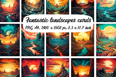 20 Fantastic landscapes posterscards