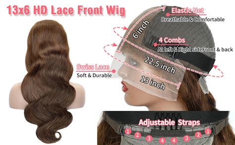 30 Inch 13x6 Chocolate Brown Body Wave Lace Front Wigs