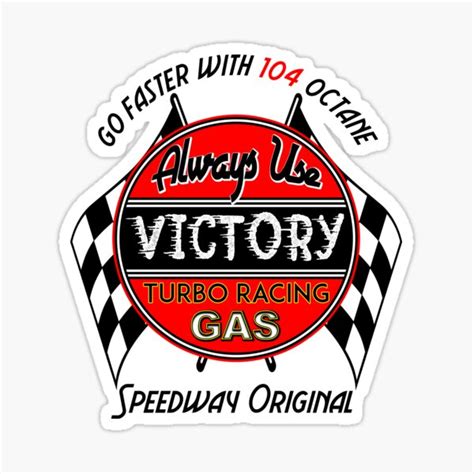 "Victory Racing Gas Fuel Speedway Original Vintage Auto Car Advertising ...