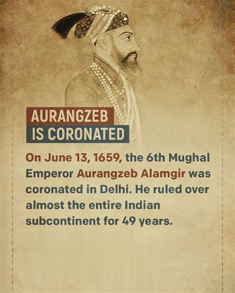 Aurangzeb Alamgir Indian History Facts History Facts Interesting