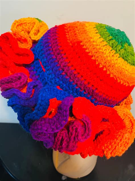 Crochet Ruffle Hat Favorite Strips Etsy