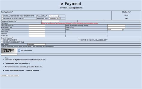 Income Tax Online Payment Challan Download